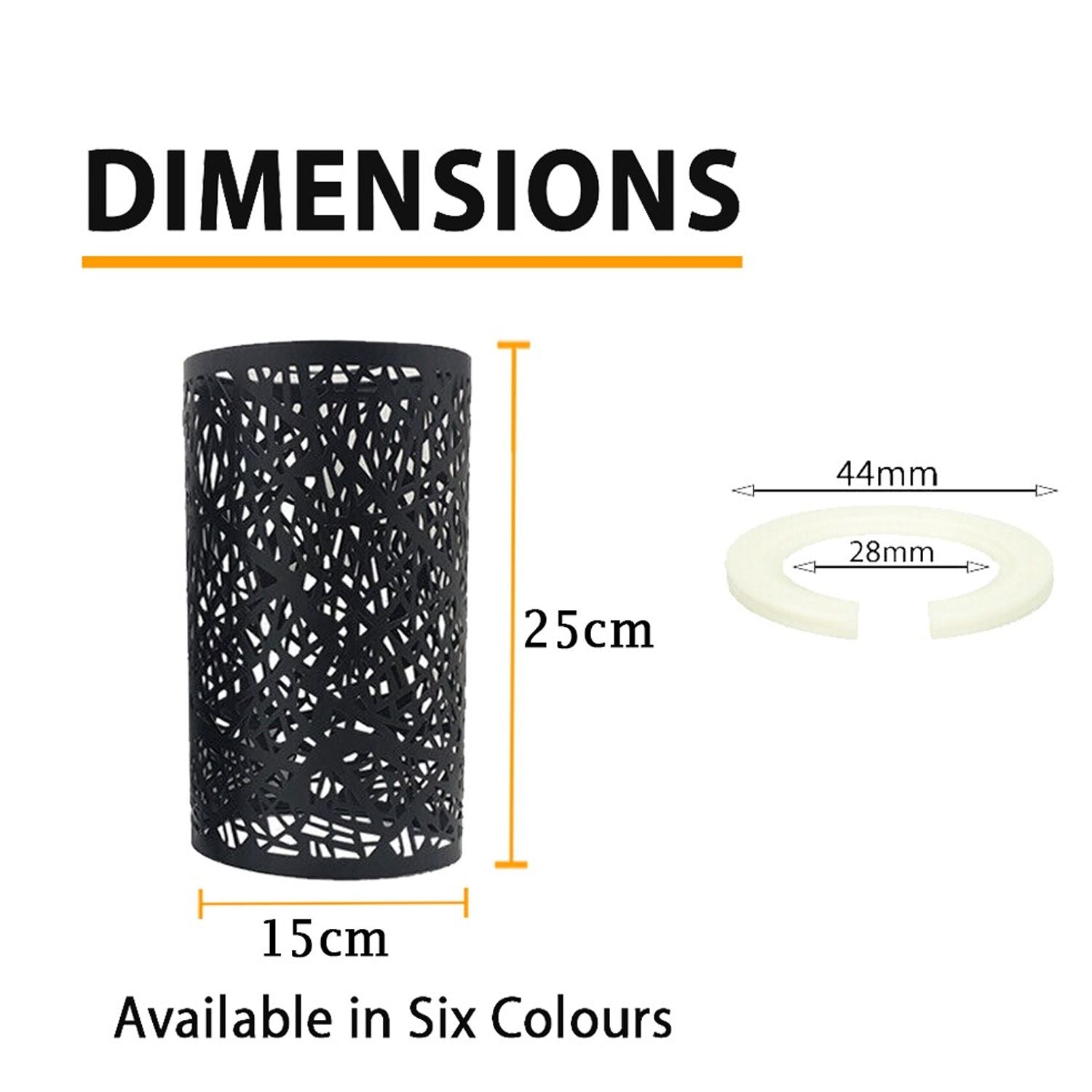 Black  cylindrical  pendant lamp shade size