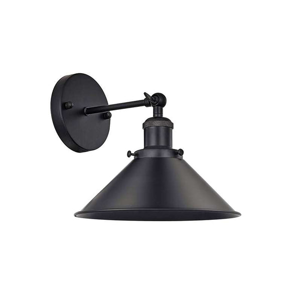 Vintage Industrial Black E27 Adjustable Indoor Wall Light ~4717 – 1 Pack / Without Bulb
