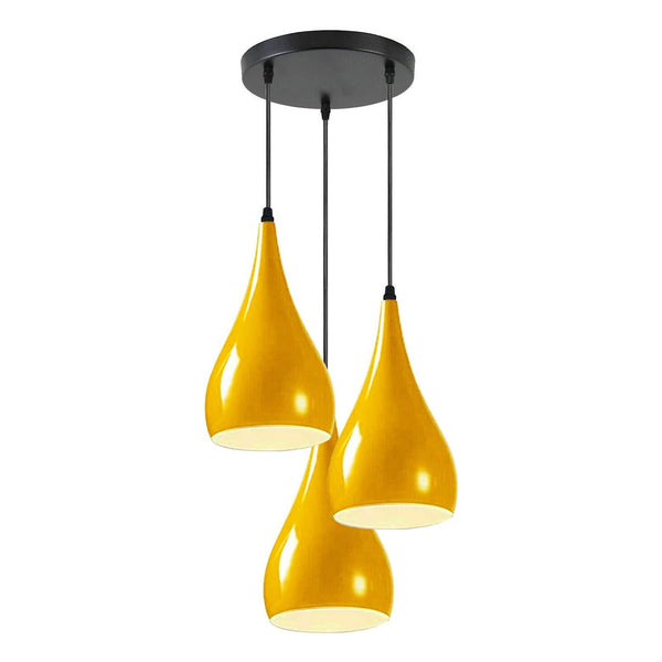 3 Way Multi Teardrop Ceiling Pendant Light  ~5295 – Yellow / No
