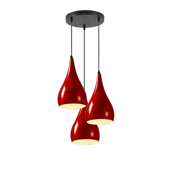 3 Way Multi Teardrop Ceiling Pendant Light  ~5295 – Red / No