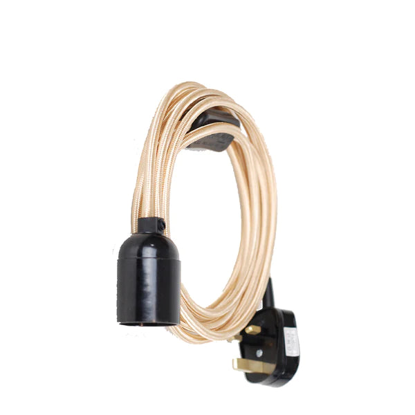Multi Colours 2m Plug In Pendant Set Flex Cable With Holder