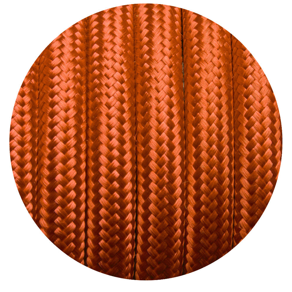 0.75mm 2 core Round Vintage Braided Peach Fabric Covered Light Flex - Shop for LED lights - Transformers - Lampshades - Holders | LEDSone UK