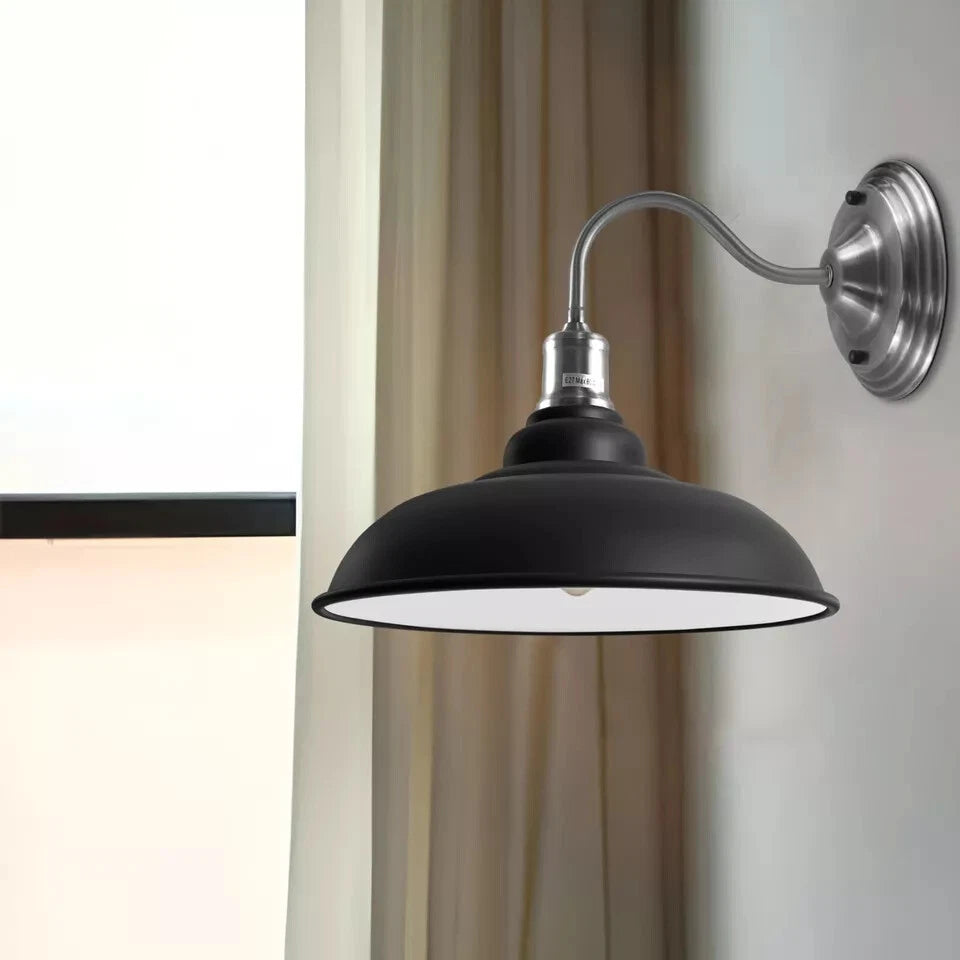 Black Industrial Wall Sconce | Modern Metal Indoor Light