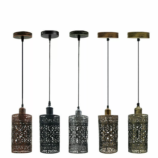 Industrial Vintage Ratio Adjustable Pendant Hanging Pendant Lighting, E27 Metal Cage~3931