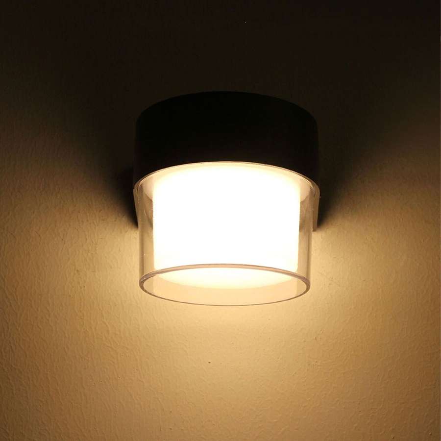 Round shape light up outdoor wall lights