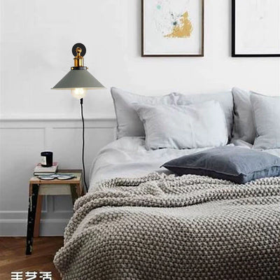 Vintage Industrial Wall Sconce Adjustable Arm, Cone Shade E27 Lamp ~5296