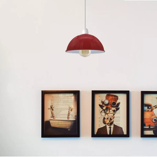 Red Modern Dome Light Shades Easy Fit Ceiling Pendant~1892