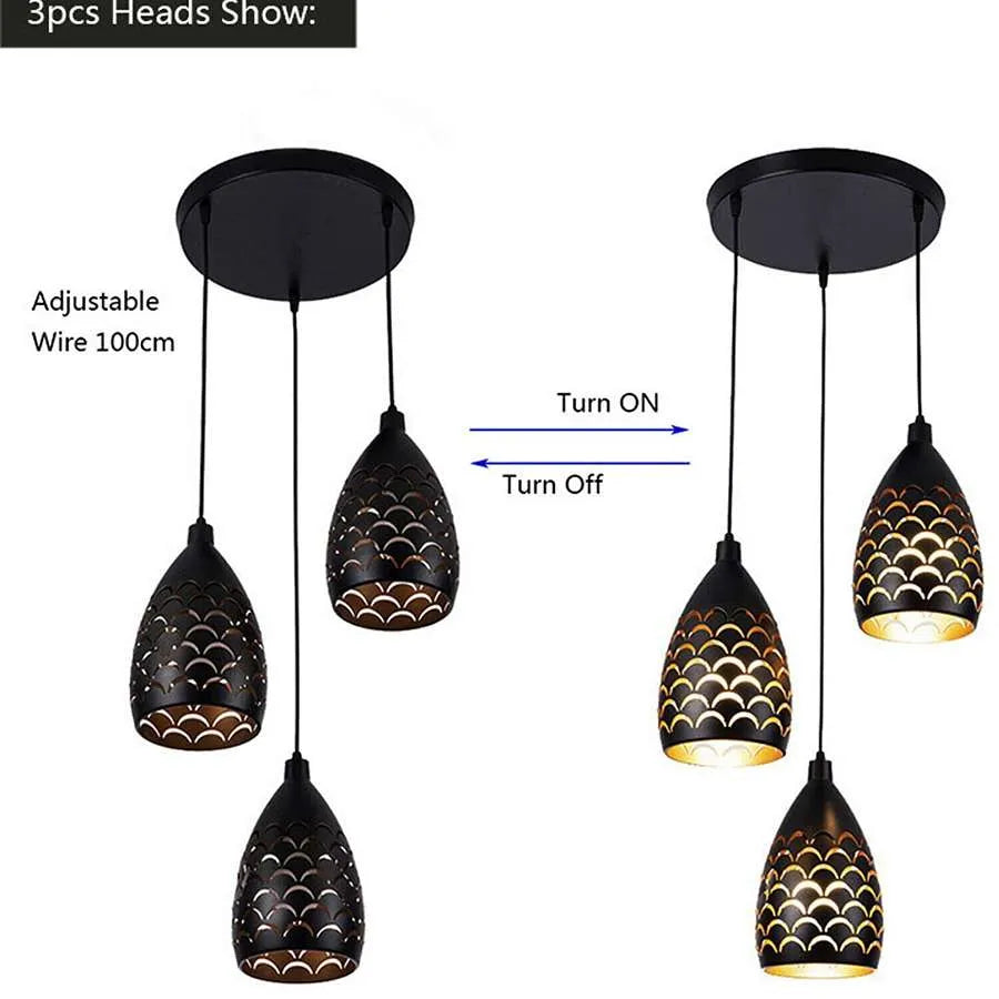 3-Light Cluster Pendant Hanging Light Fixture, Hanging Light,Contemporary-Application image