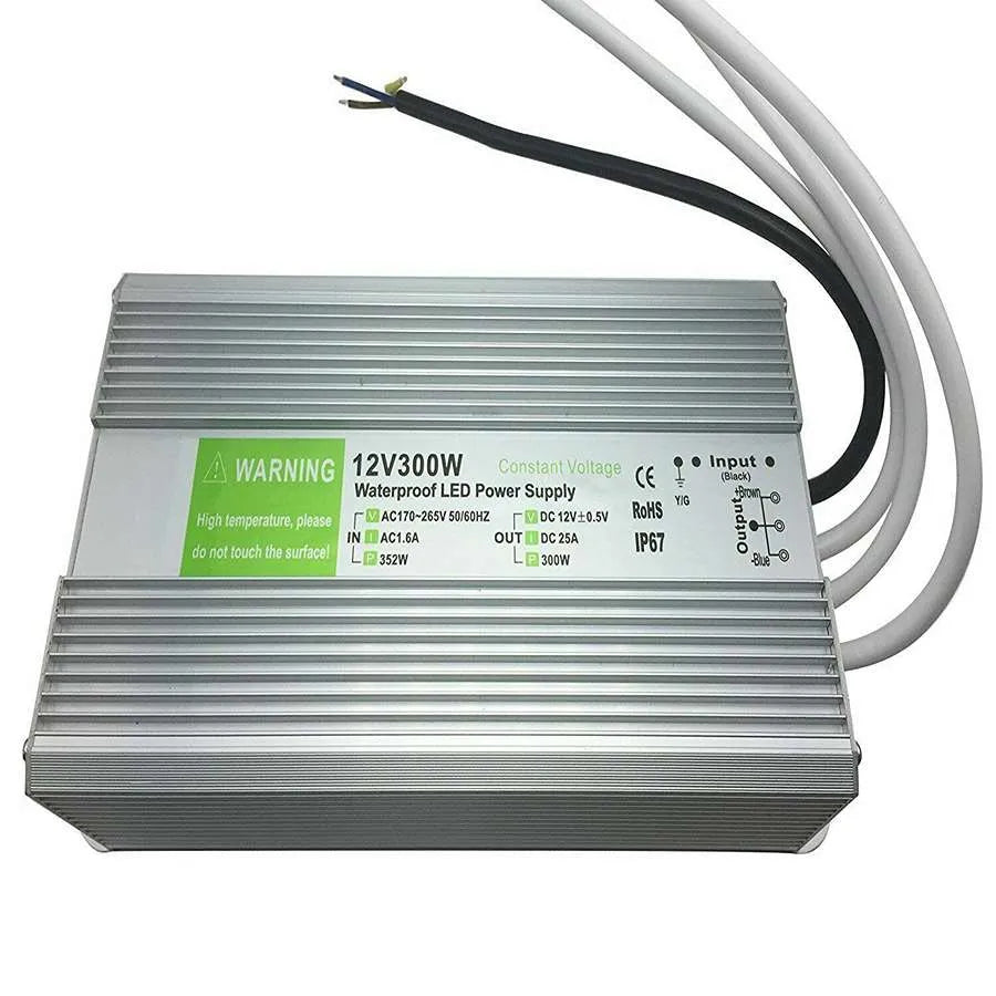 LED Driver DC 12V waterproof IP67 300w Constant Voltage Power Supply