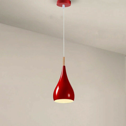 Red Single hanging pendant lights