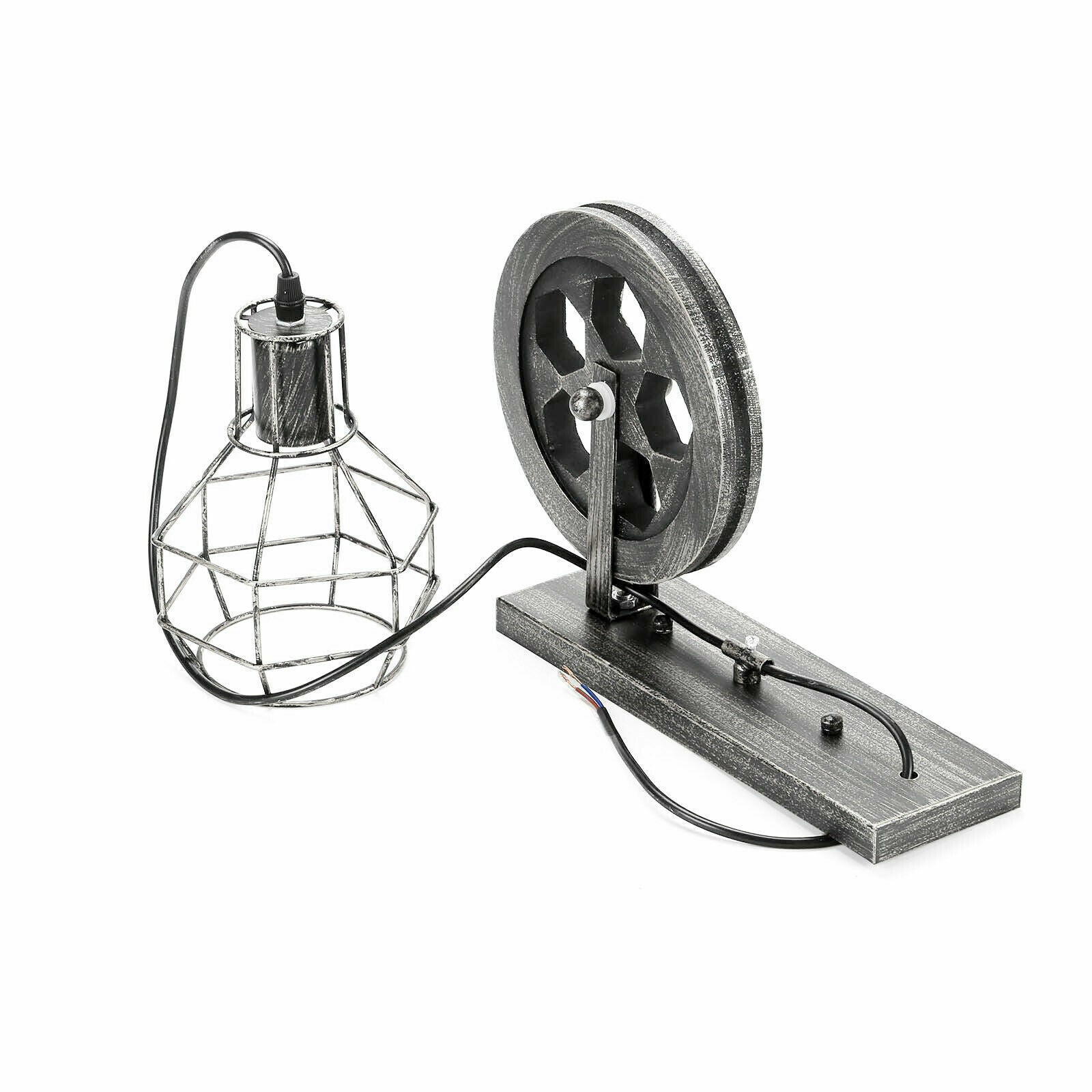 bulb guared wire cage with iron wall light.JPG