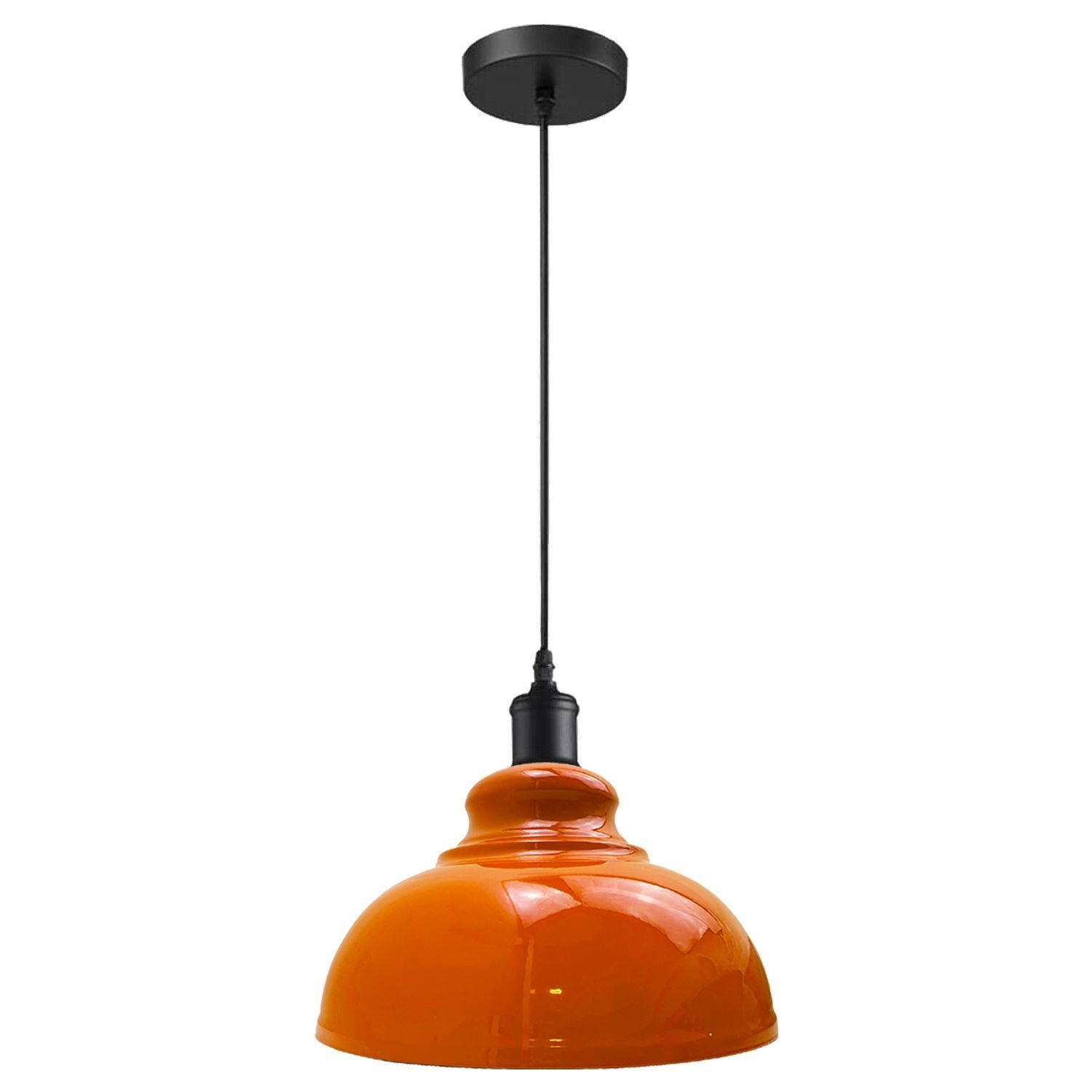 Orange Dome Shade Ceiling Pendant Light