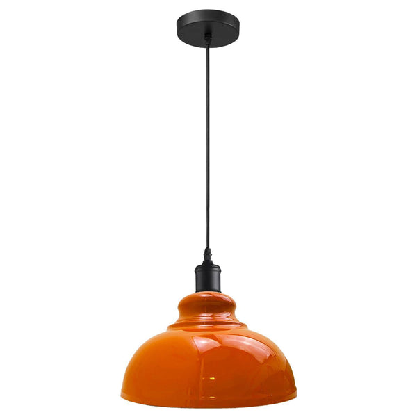 Dome Shade Adjustable Pendant Light ~5259 – Orange / Yes