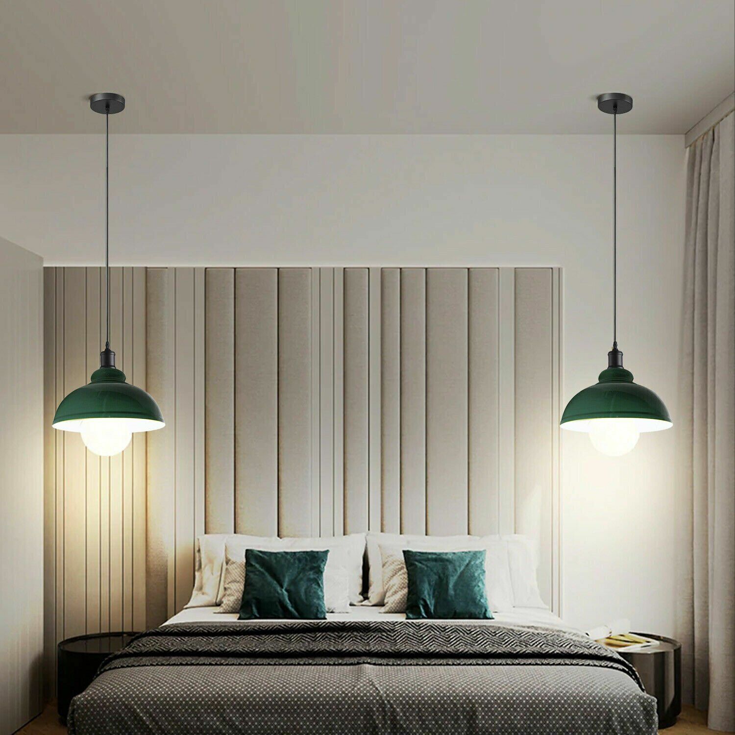 green dome shade for bedroom Single hanging Light