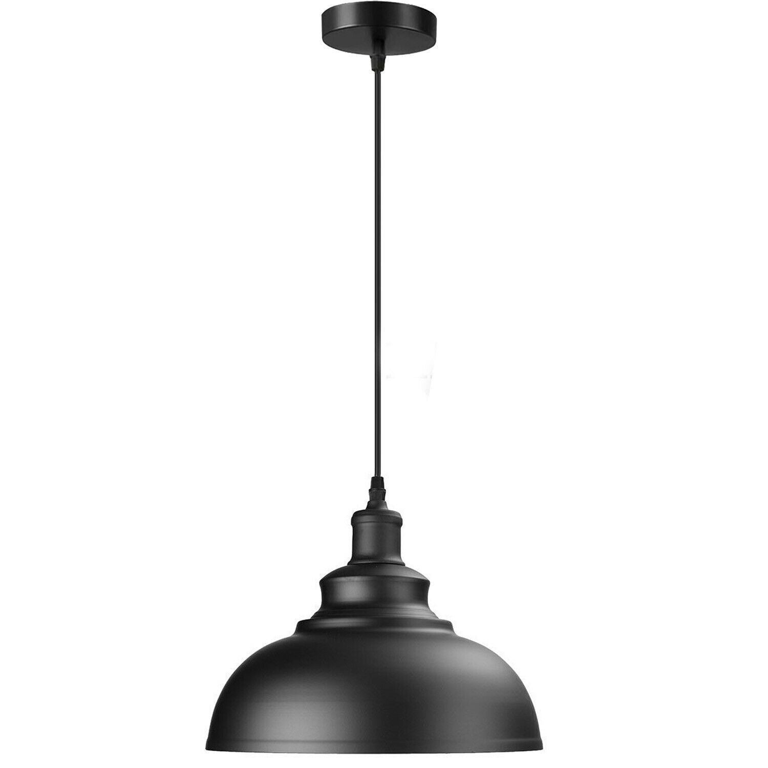 Black wire Shade Black Dome shade ceiling pendant Light