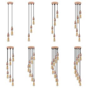 1-9 Way Pendant Light Fitting E27 Rose Suspension Hanging Lights~4464