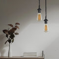 Black Metal Ceiling E27 Lamp Holder Pendant Light With Chain~1778
