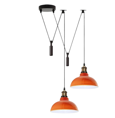 2 Head Ceiling Pendant Spider Light, 29cm Metal ~6147