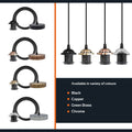 Lámpara colgante industrial de metal ajustable E27 ~5659