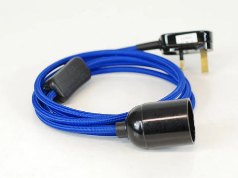 Multi Colours 2m Plug In Pendant Set Flex Cable With Holder ~3370
