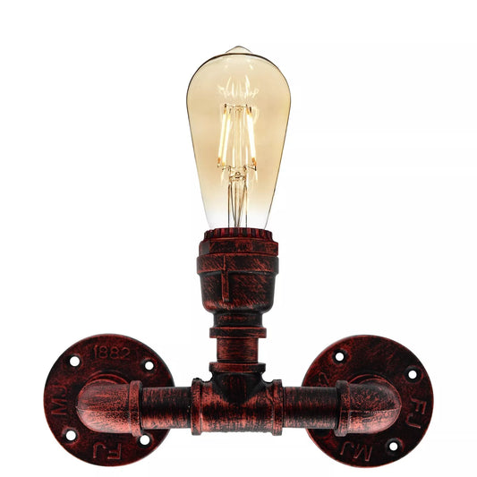 Industrial Sconce One Head Loft Water Pipe Steampunk Wall Light~2132