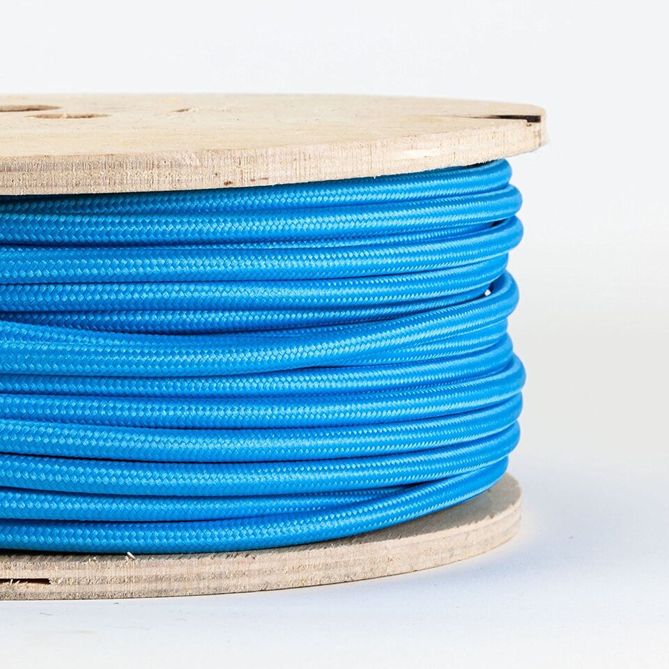 3 core round cable 10m blue