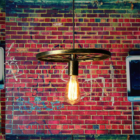 Modern Industrial Retro Pendant Lamp Ceiling Light Wheel Light for Bedroom cafe~2245