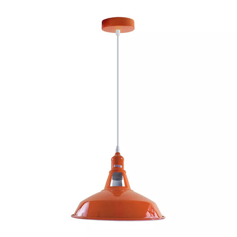 Kitchen Pendant Light Shade Orange Metal Timeless style~3741