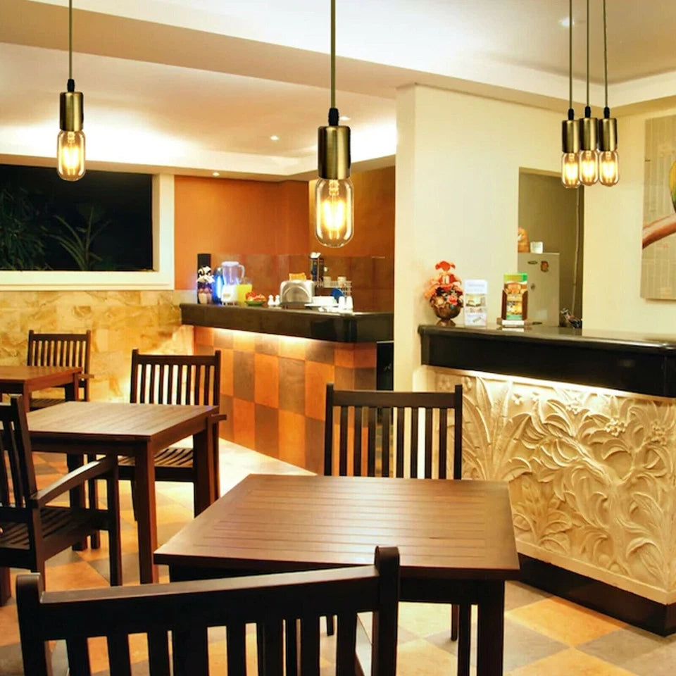 Vintage E27 Fitting Suspension Light Base Yellow Brass Lamp Holder