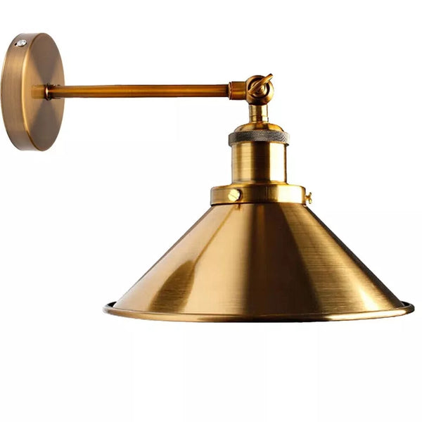 Industrial Wall Lights Fittings Adjustable Wall Lamps for Rooms ~2552 – Yellow Brass / No