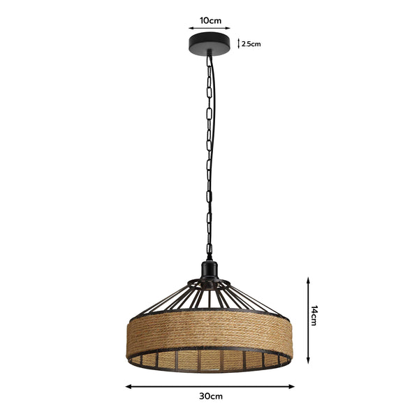 Living Room Large Rope Pendant Light~5345 – 30 Cm / With Bulb