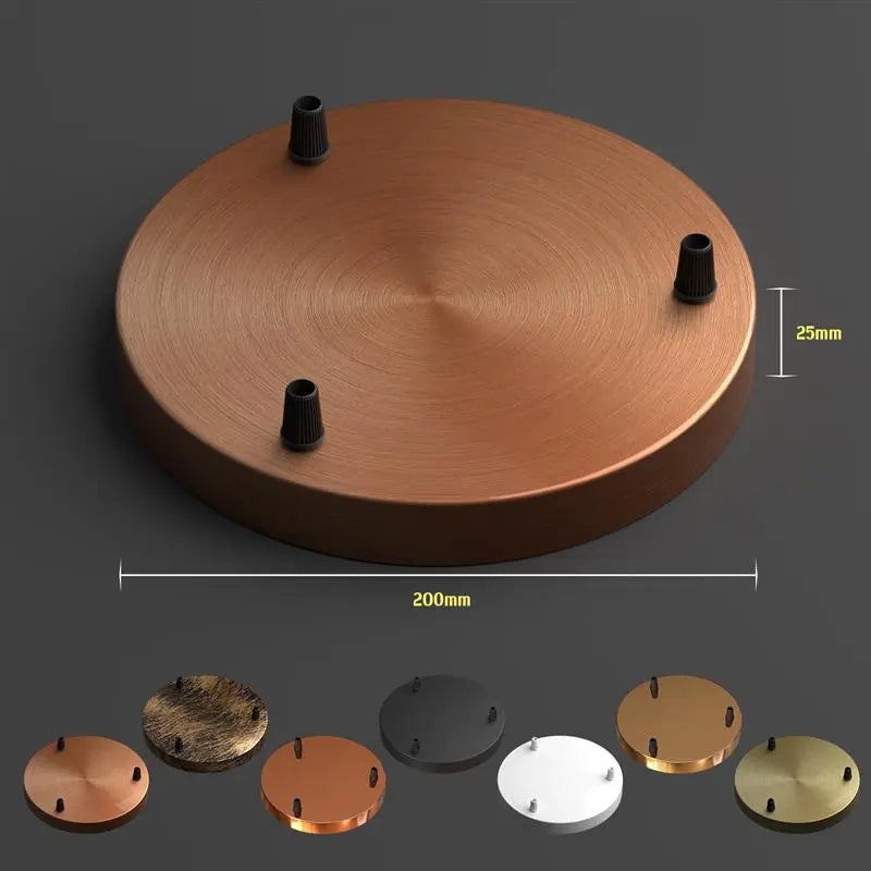 Multi Colour 3 Hole Ceiling Rose for Pendant Wall Lamp~4954