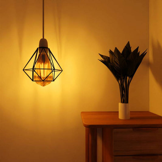 Modern Geometric diamond metal Wire lamp shade-App 3