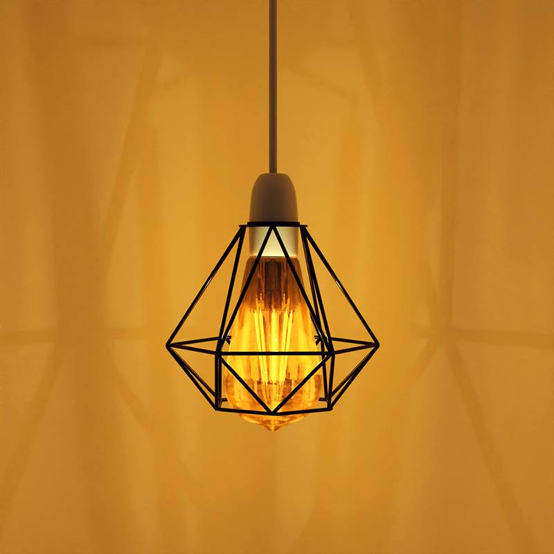 Metal geometric outlet lampshade