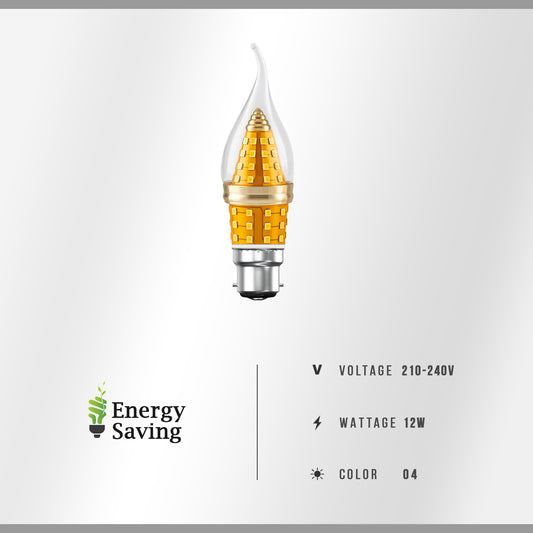 LED Candle Filament B22 C35 12W 3 Colours Energy Saving Bulb ~5419