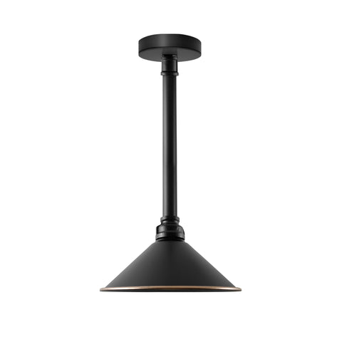 Vintage kegelvormige lange pijp hanglamp ~5463