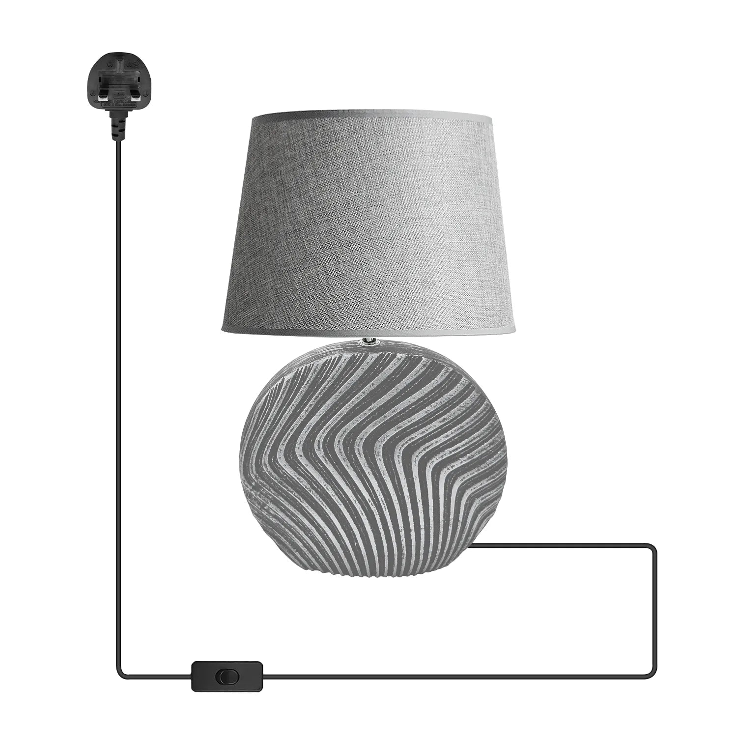 Modern Lamshade table Lamp Plug In Light Ceramic Base lamp