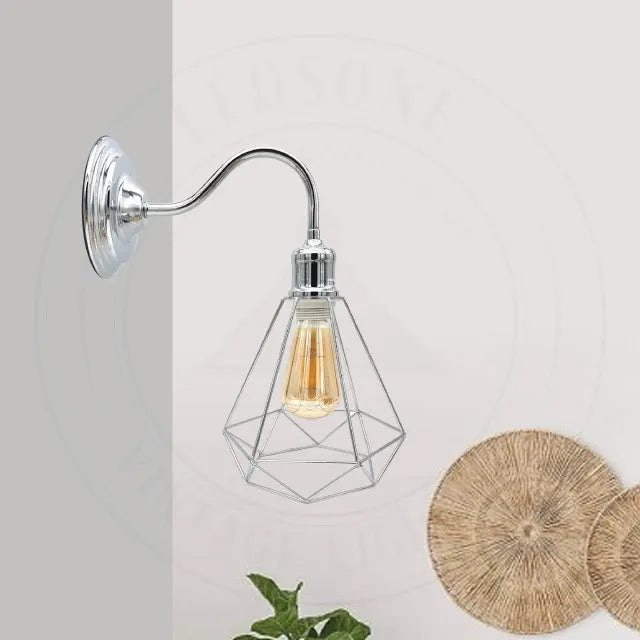 Chrome Wall Sconce Swan Neck E27 Modern Ambiance Holder Fitting 4187
