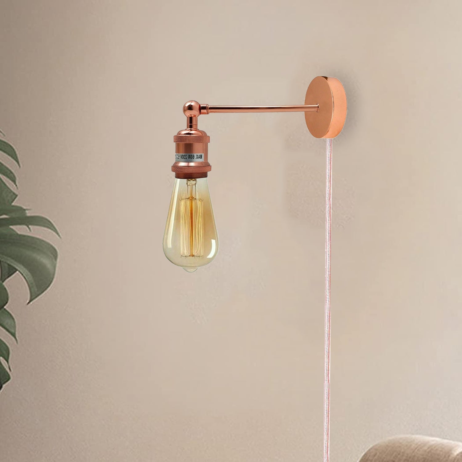 wall lamp with plug