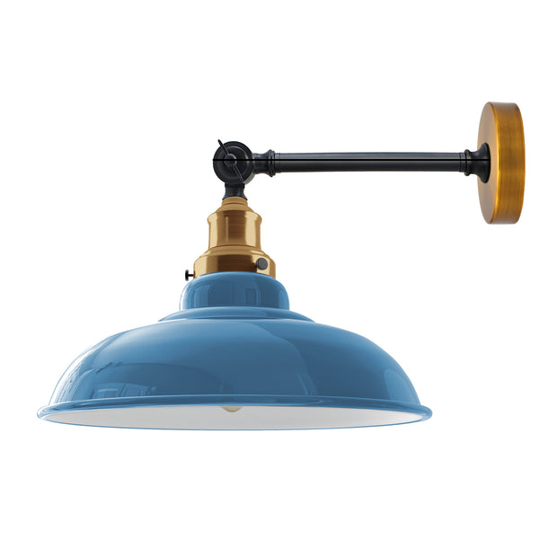 Adjustable Vintage Wall Light Industrial Style ~3464 – Light Blue / Yes