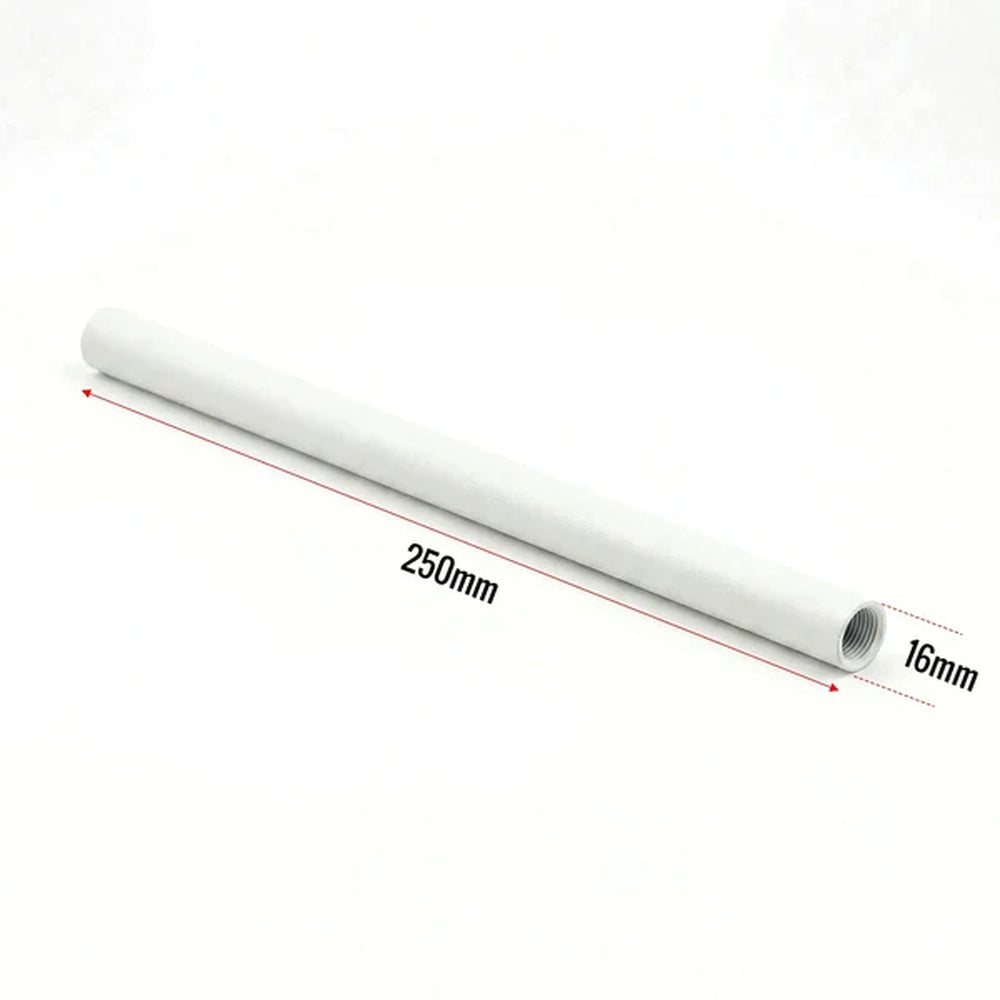 white M16 female thread extension pipe, 250mm long