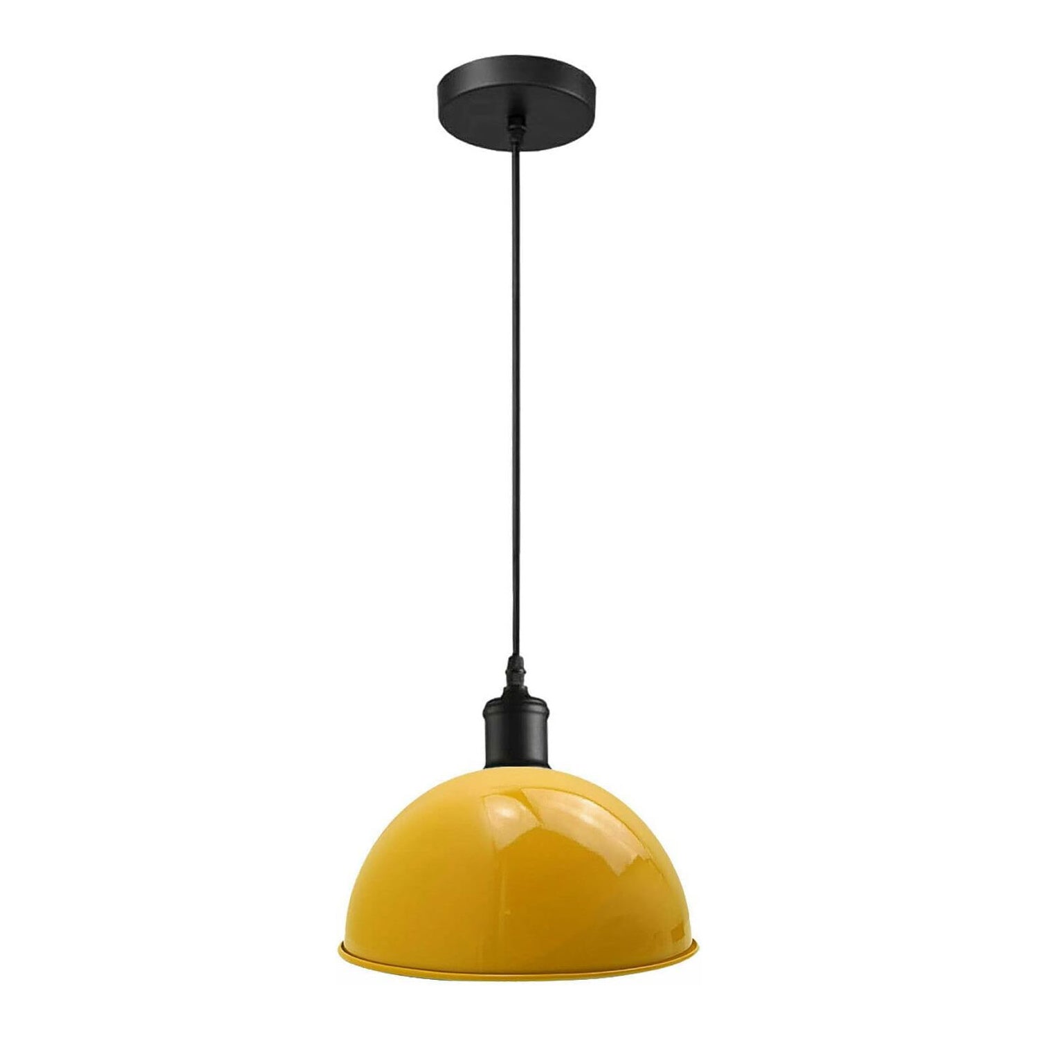 Yellow Dome Shade Ceiling Pendant Light