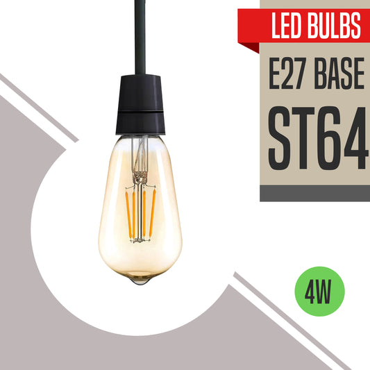 LED 4W ST64 E27 Warm White 2700K Dimmable Bulb(Energy Saving)~1200