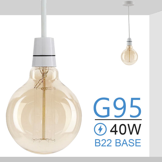 G95 B22 40W Dimmable Retro Globe Vintage Industrial Bulb - 4072