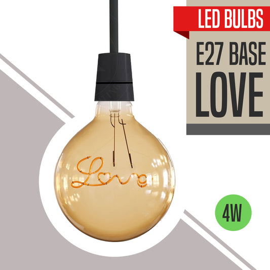 LED love base light bulb