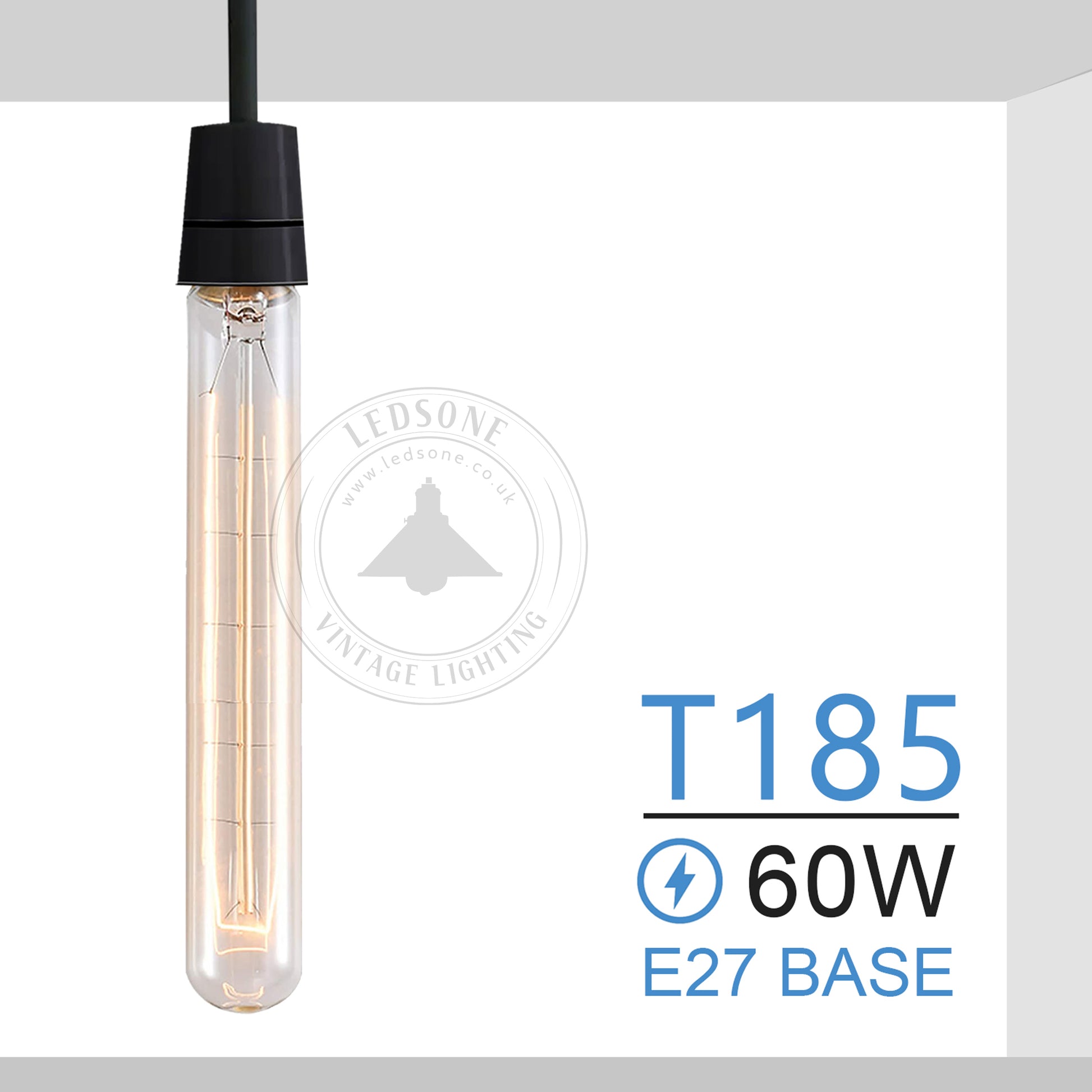 E27 T185 60W Dimmable Vintage Filament Dimmable Light Bulb~3237