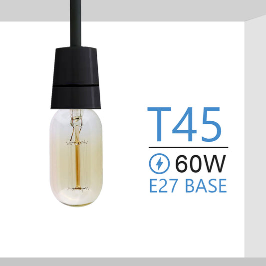 T45 E27 60W Dimmable Filament Dimmable Incandescent Bulb~3232