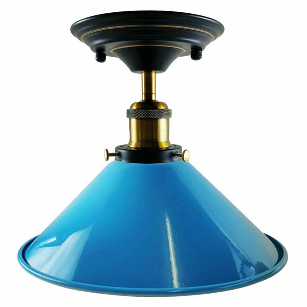 Plafondlamp E27 Binnenverlichting Kap ~1227 – Blauw / Zonder lamp