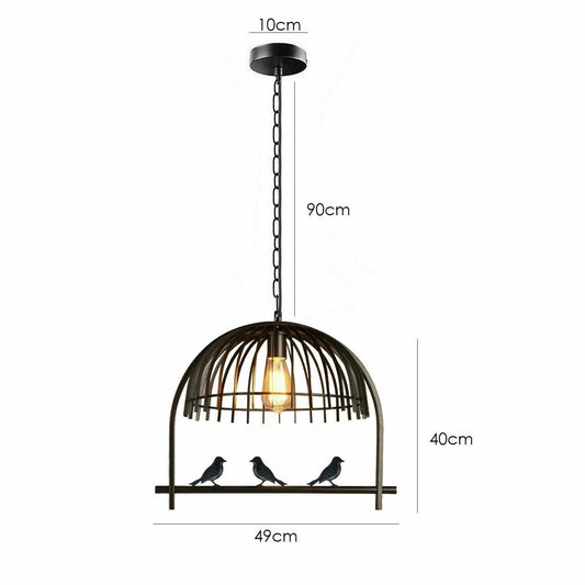New Indoor Pendant Vintage Industrial Retro Bird cage Hanging Ceiling Pendant Light with Chain~1281 - LEDSone UK Ltd