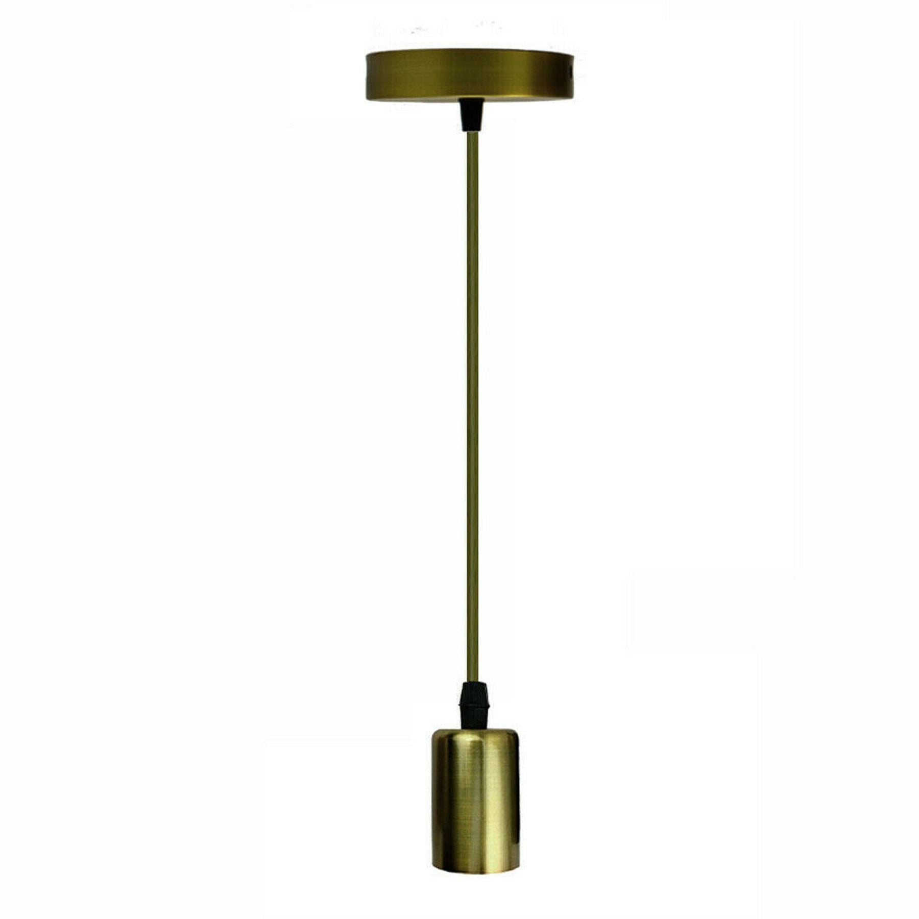Ceiling Light Bulb Holder Pendant Light Metal E27 Light Bulb Holders for Living Room, Dining Room and Kitchen Island~1294 - LEDSone UK Ltd